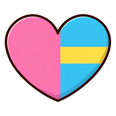 lesbian pride flag heart sticker