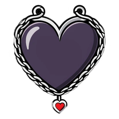 gothic punk heart with chains sticker