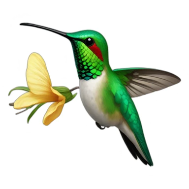 buzzing hummingbird sticker