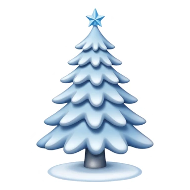 White christmas tree with cold theme decoration  sticker
