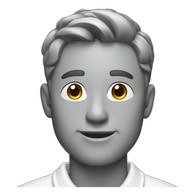 man with white polo making beauty sticker