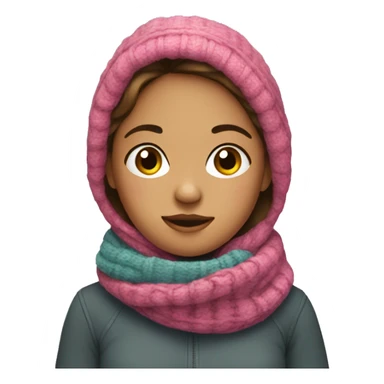 Girl with pull-over and scarf sticker