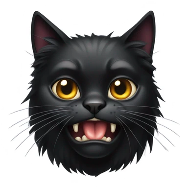 Black cat with anger issues sticker
