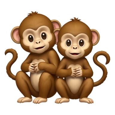 2 big monkeys 2 little monkeys  sticker