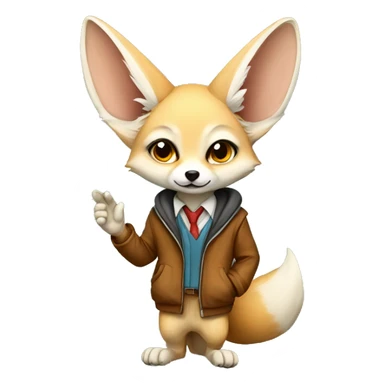 Fennec Fox as a student sticker