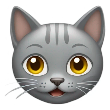 Grey cat vomit sticker