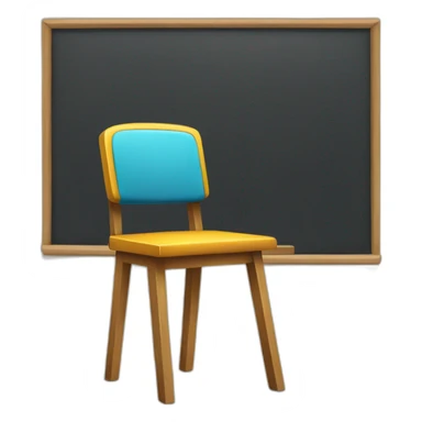 teacher's chair and blackboard sticker