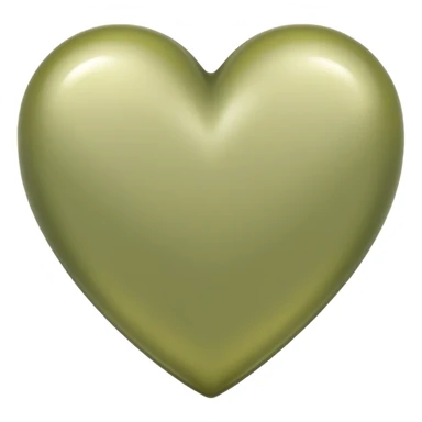 Pale olive heart  sticker