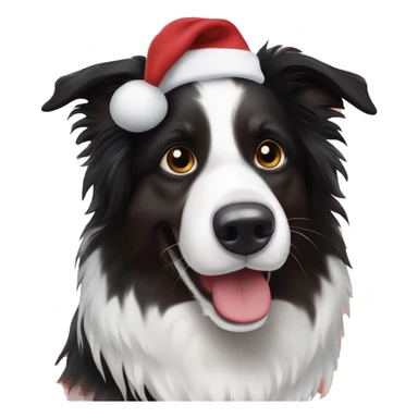 Border collie holding a Christmas sign West Coast border collies sticker