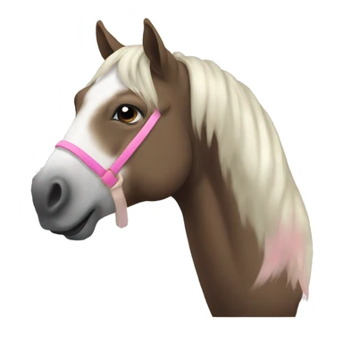 Horse with white blaze and pink muzzle sticker