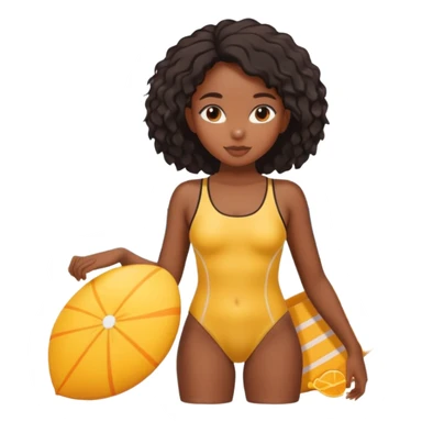 Black girl on vacation sticker