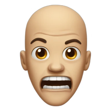 scream mad bald sticker