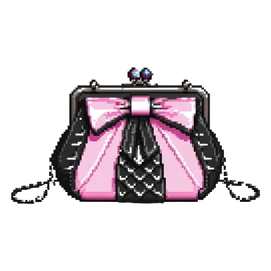 pink and black gothic purse sticker