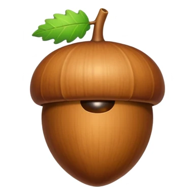 Brown and green acorn sticker