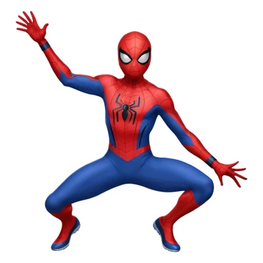 Spiderman playing cricket  sticker