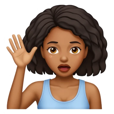 Black Woman Throwing up sticker