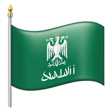 Saudi Arabian flag with a microchip sticker