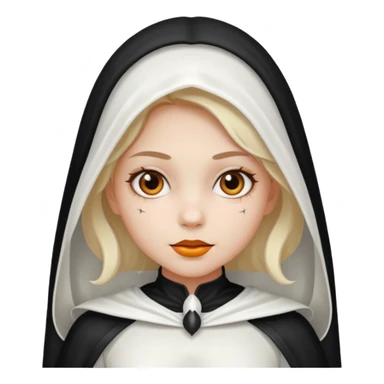 girl with hallowen white costumes sticker