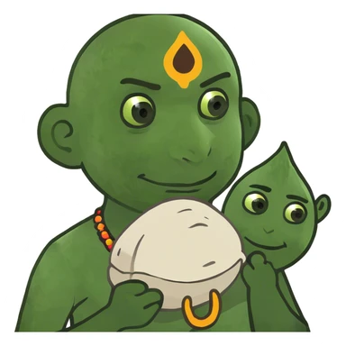 Indian holding poo sticker
