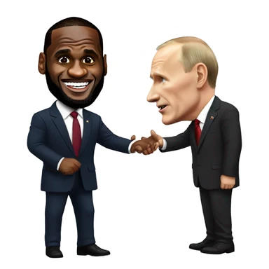 LeBron James play with Vladimir Putin sticker