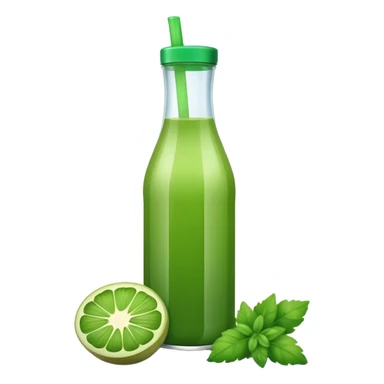Bottled green juice sticker