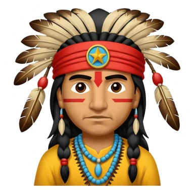 An small respectfull apache indian flagapache indian emoji respectful sticker
