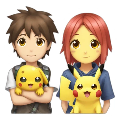 Pikachu and Evoli sticker