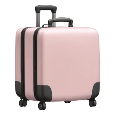 modern light pink suitcase sticker