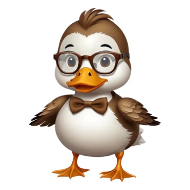 Duck wearing glasses sticker