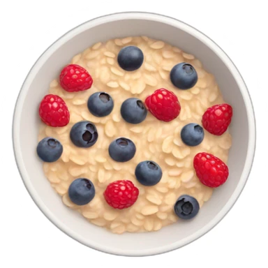 bowl of oatmeal with berries sticker