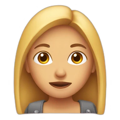 A women hiding sticker