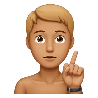 showing with your big finger on the neck  sticker