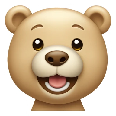 Beige happy teddy sticker