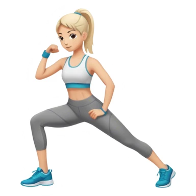 laying down hip-crossover exercise sticker