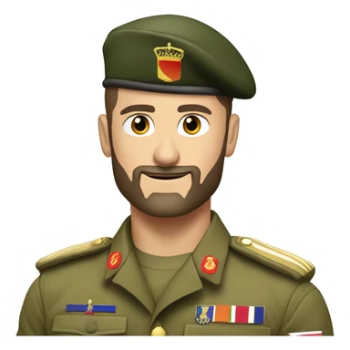 Olivier Giroud en tenue militaire et faisant un signe de respect  sticker