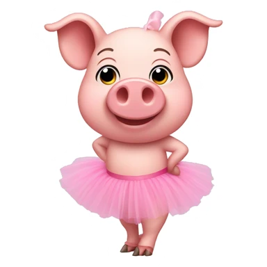 Pig wearing tutu sticker