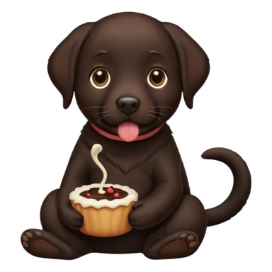 Tea cake black Labrador  sticker