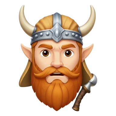 Vikingo con cuerno sticker