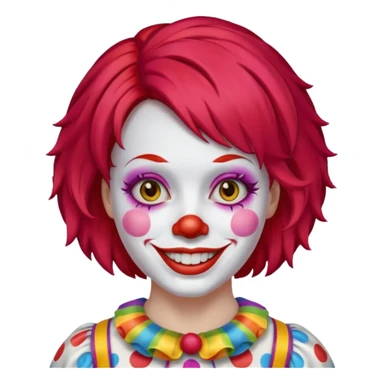 Clown woman sticker