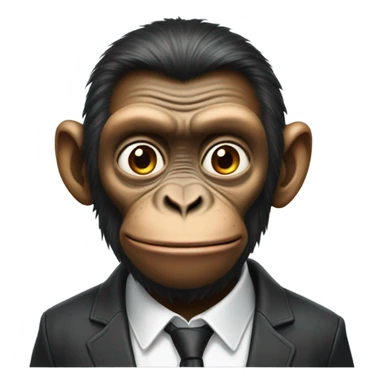 an ape with a face of elon musk sticker