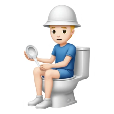 man in toilet head sticker