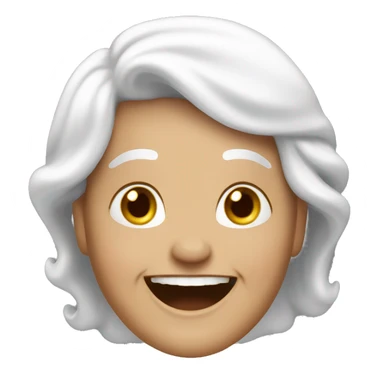 white grand mother laugh sticker