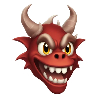 Headshot of New Jersey devil sweating  sticker