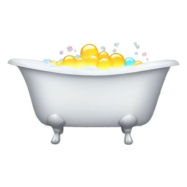 bath tub filled with bubbles sticker