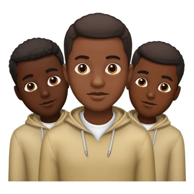 three black guys sticker