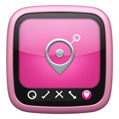 pink gps sticker