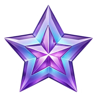 ultra realistic purple crystal star sticker
