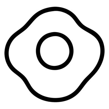 steamed egg minimal clean simple icon sticker