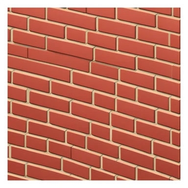 brick wall viewed from the side, perspective view sticker