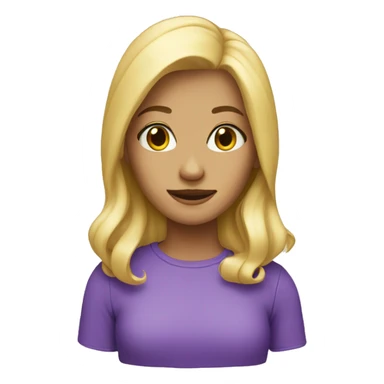 Blonde-puple head girl sticker